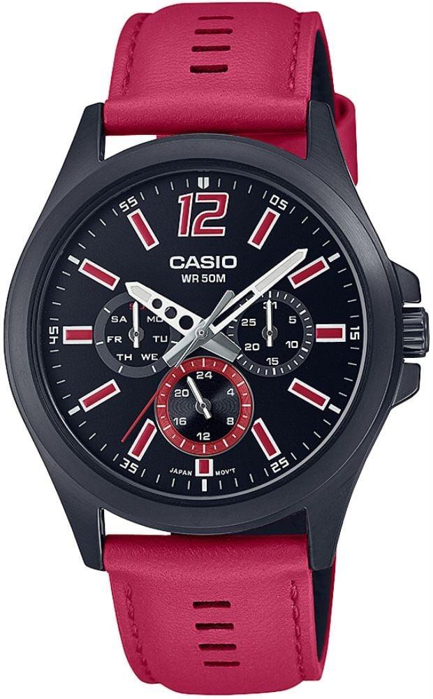 CASIO Erkek Kol Saati Kırmızı MTP-E350BL-1BVDF