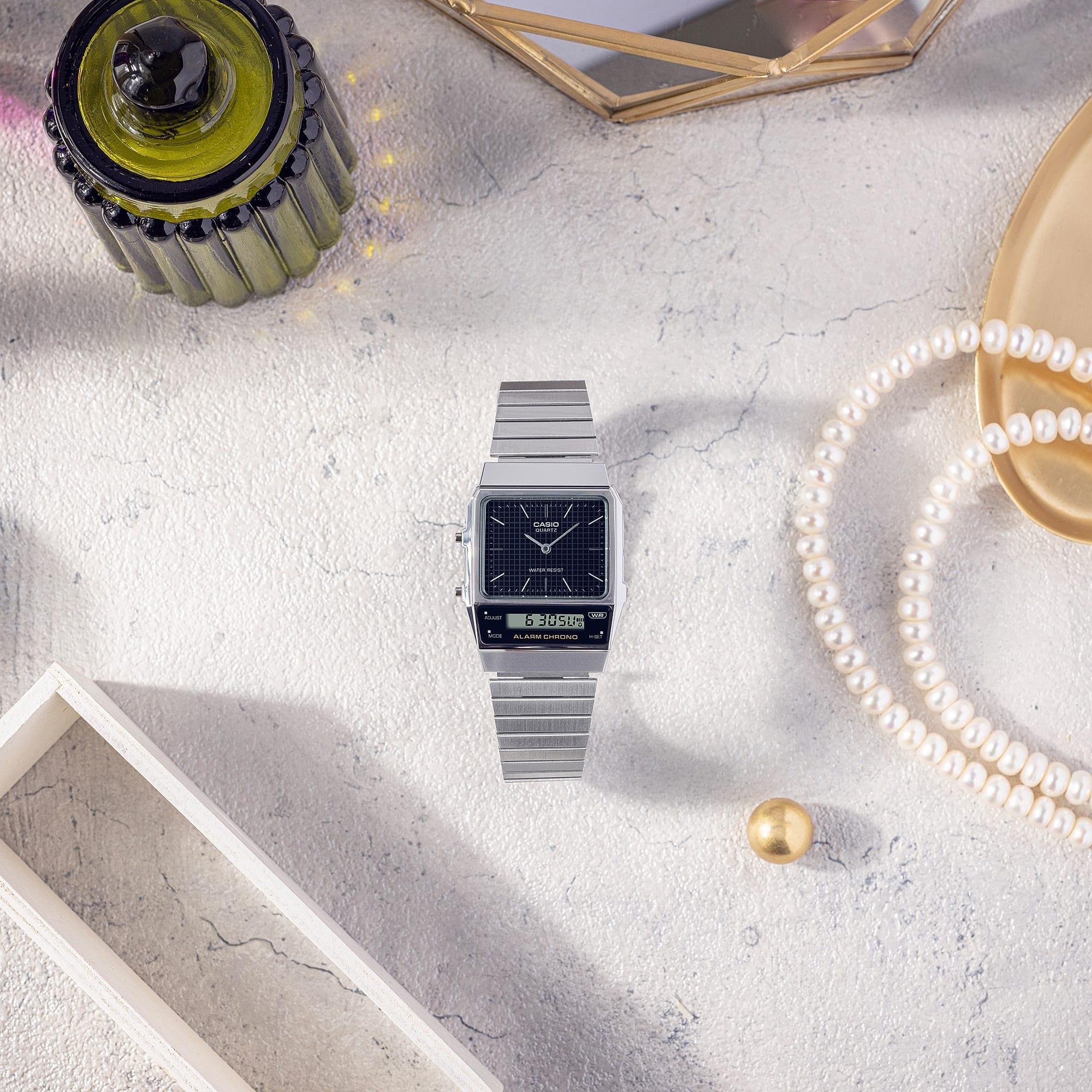 Casio Gri Siyah Erkek Kol Saati AQ-800E-1ADF - Görsel 2